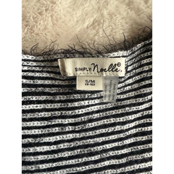 Simply Noelle Fuzzy Moto Cardigan Sweater Size S/M 8-10 - Picture 4 of 9